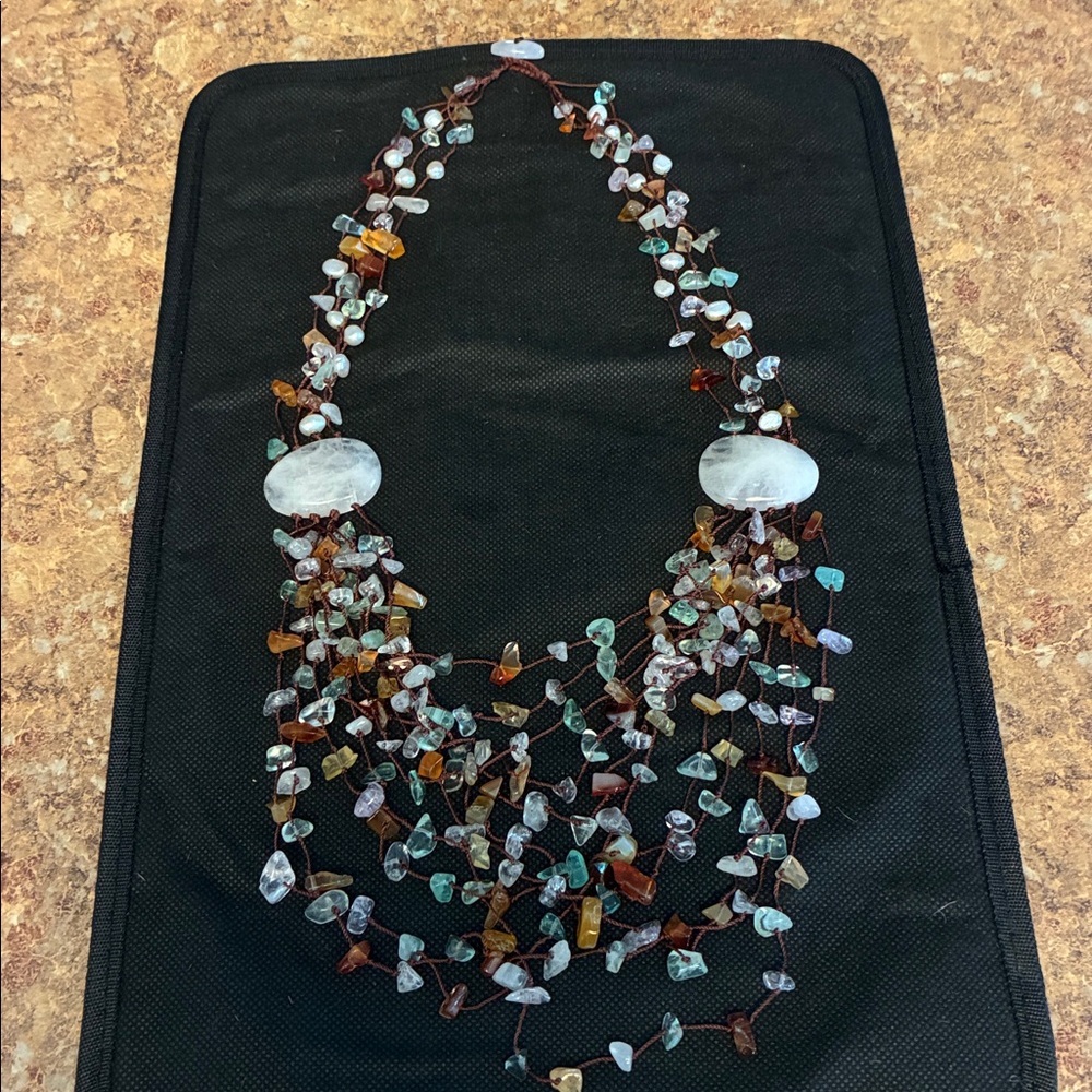 Multicolor Beaded Necklace Hand made,
